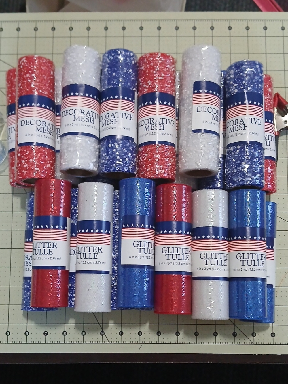Tulle & Mesh Bundle - Red, White, Blue